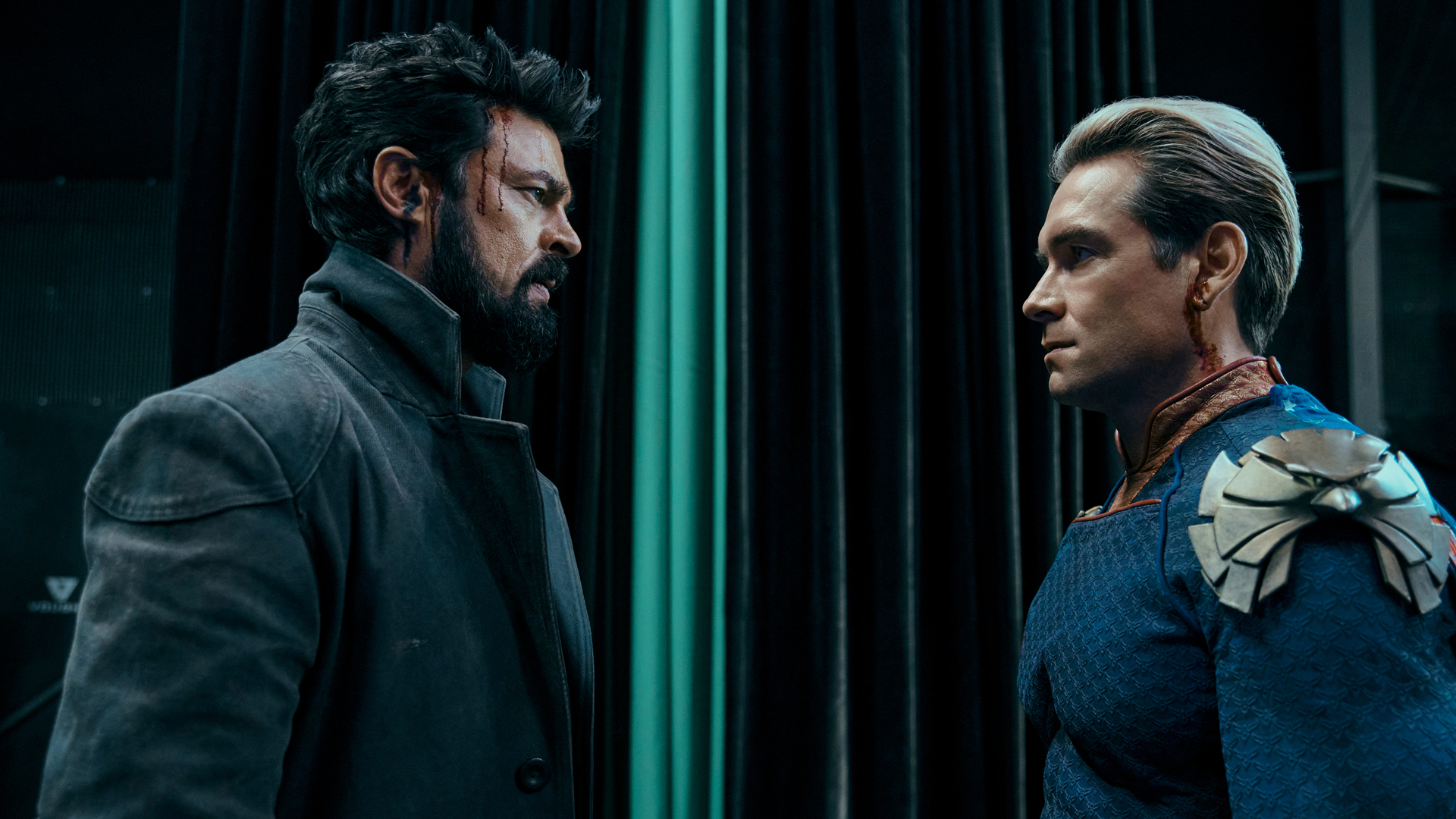 Billy and Homelander stand face-to-face in The Boys season 3