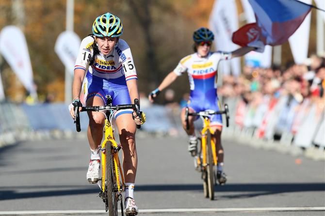 British champion Nikki Harris (Young Telenet-Fidea) finishes second at the Tabor World Cup while Czech champion and teammate Pavla Havlikova is proud of her third place finish on home turf.