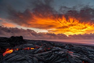 volcanoes volcano kilauea lava threat naturwunder landforms livelihood worldatlas resembling siehe