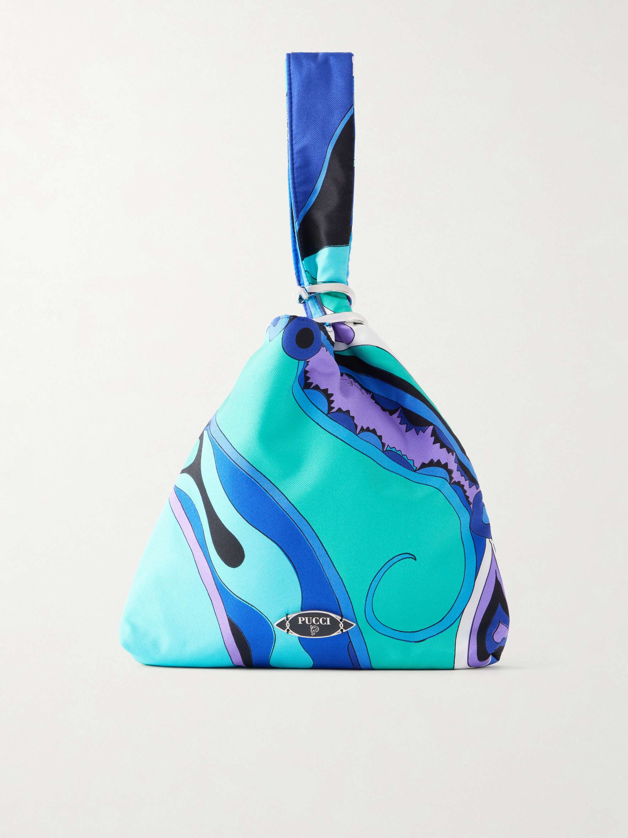 Emilio Printed Silk Twill Clutch Bag