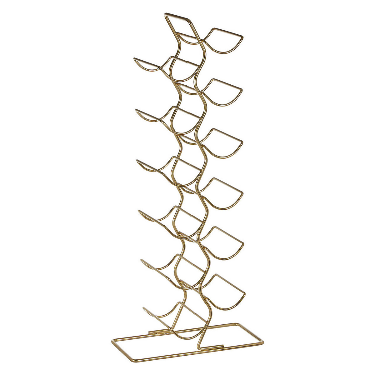 12-Bottle Wine Rack in Gold Finish