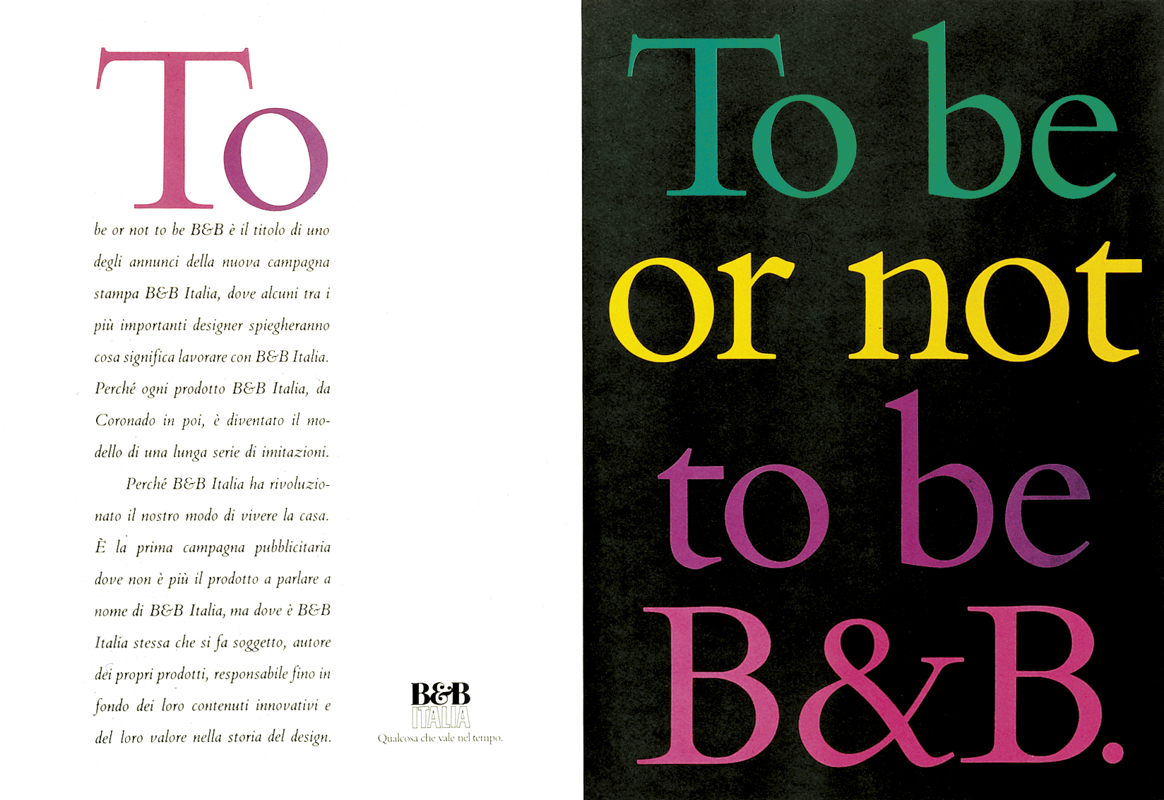 historical B&amp;amp;B Italia advertising campaign