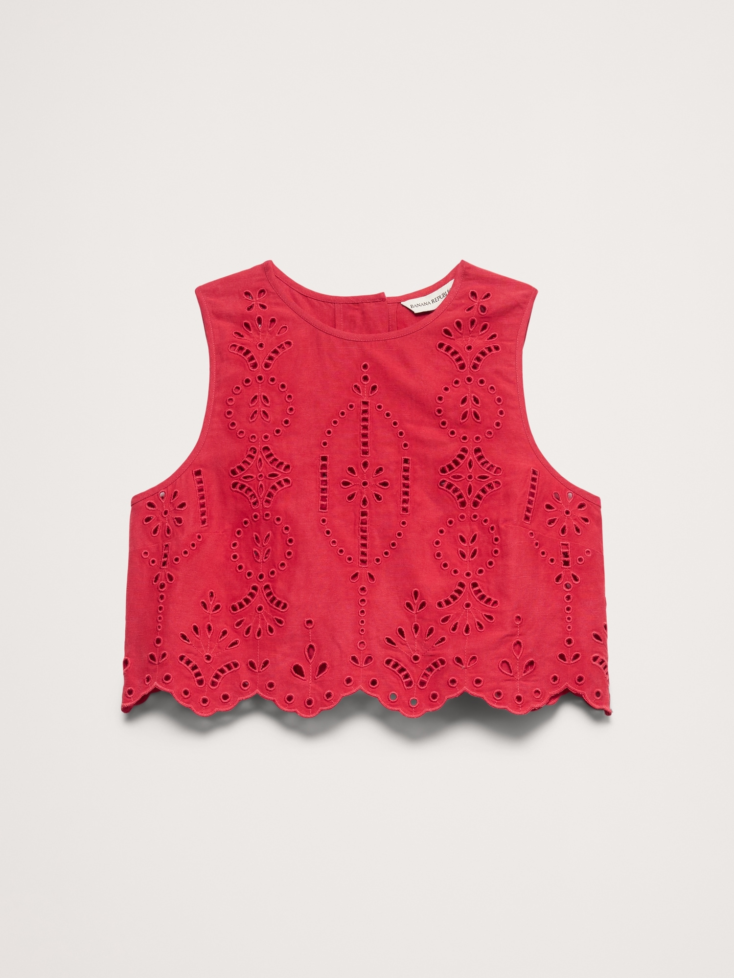 Tencel&amp;trade;-Linen Eyelet Tank