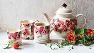 Emma Bridgewater Pansy mugs and teapot