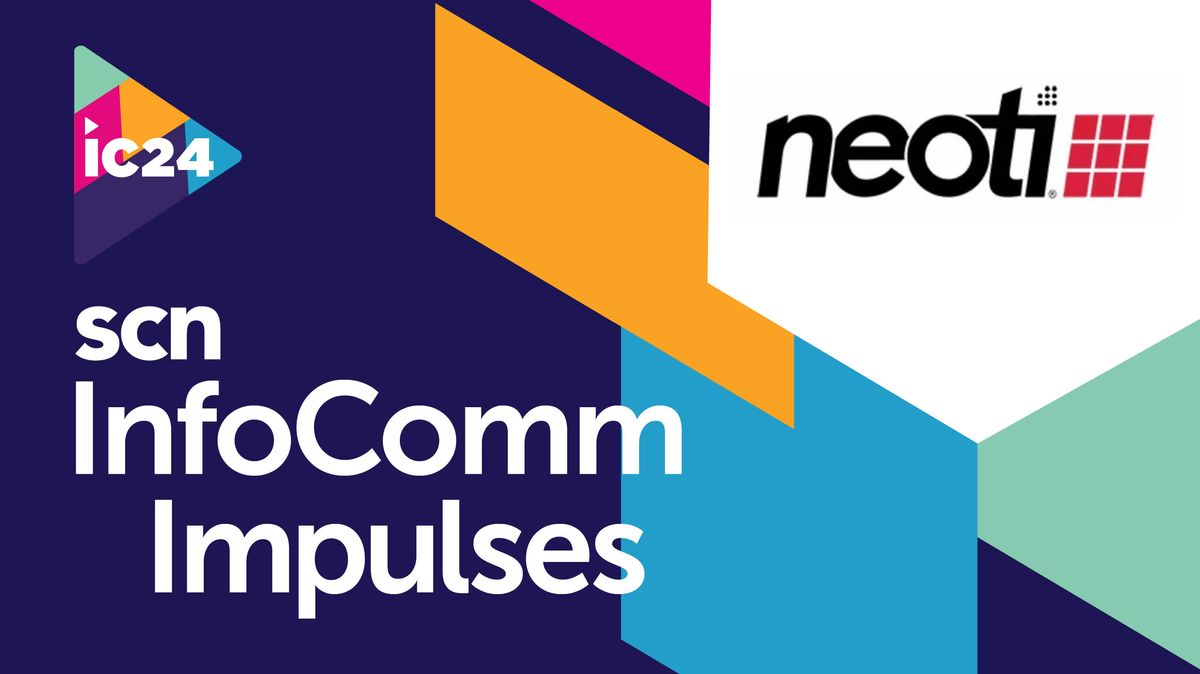 Neoti logo in its InfoComm Impulse for SCN. 