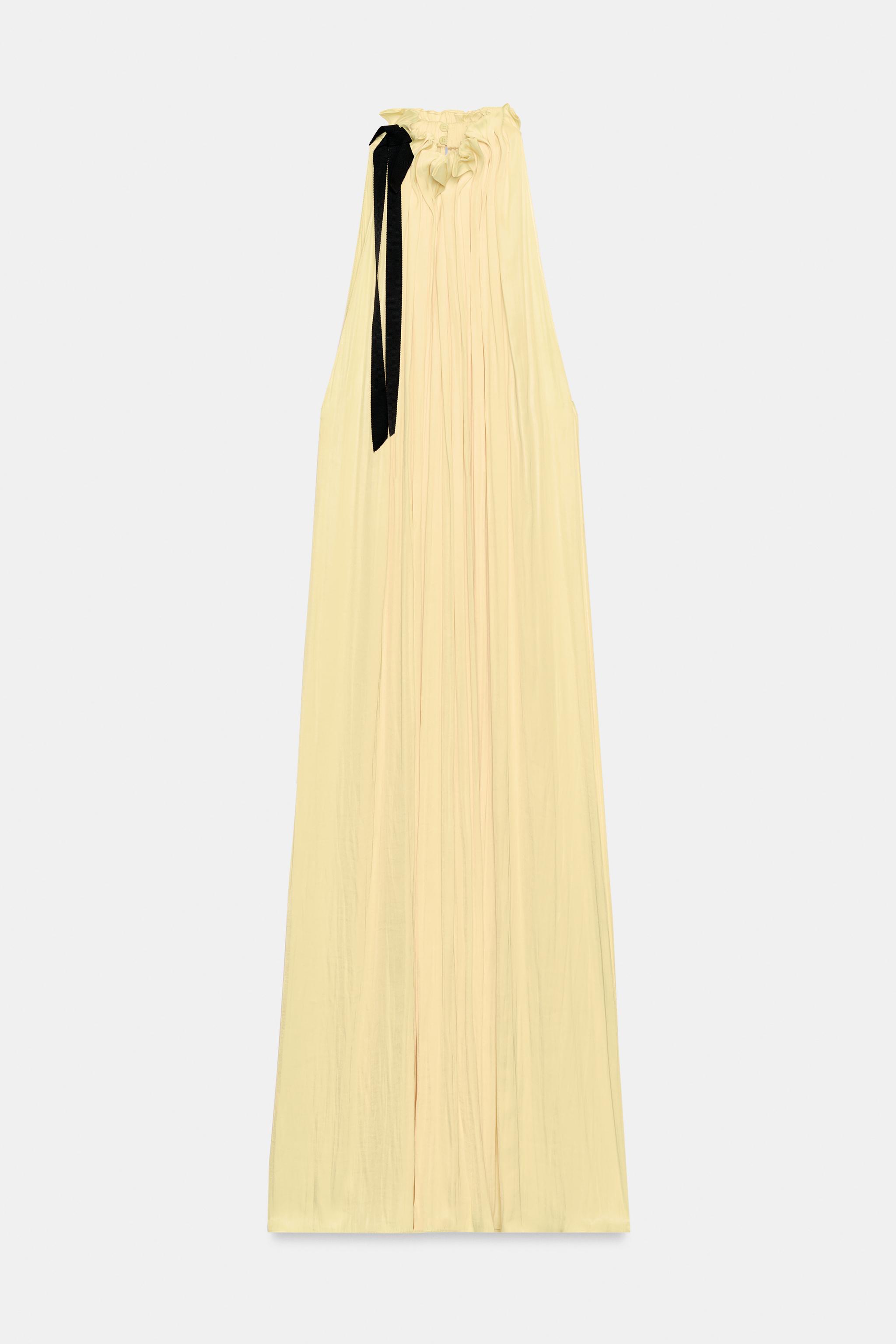 Zw Collection Satin Effect Halter Dress