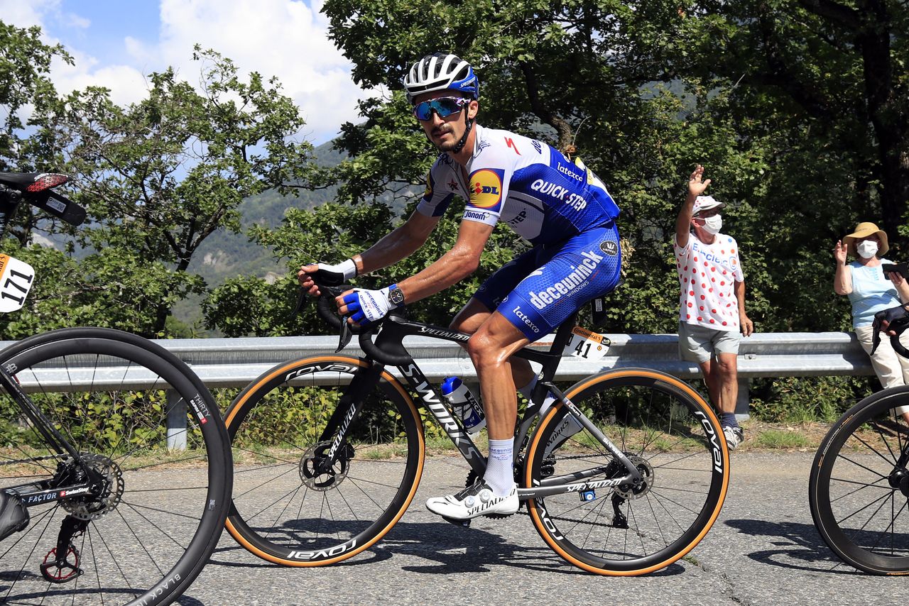 Tour de France 2020 - 107th Edition - 16th stage Grenoble - Meribel - Col de la Loze 170 km - 16/09/2020 - Julian Alaphilippe (FRA - Deceuninck - Quick Step) - photo Luca Bettini/BettiniPhoto&Acirc;&copy;2020