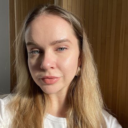 valeza's skin after using the chanel red camellia revitalising mask