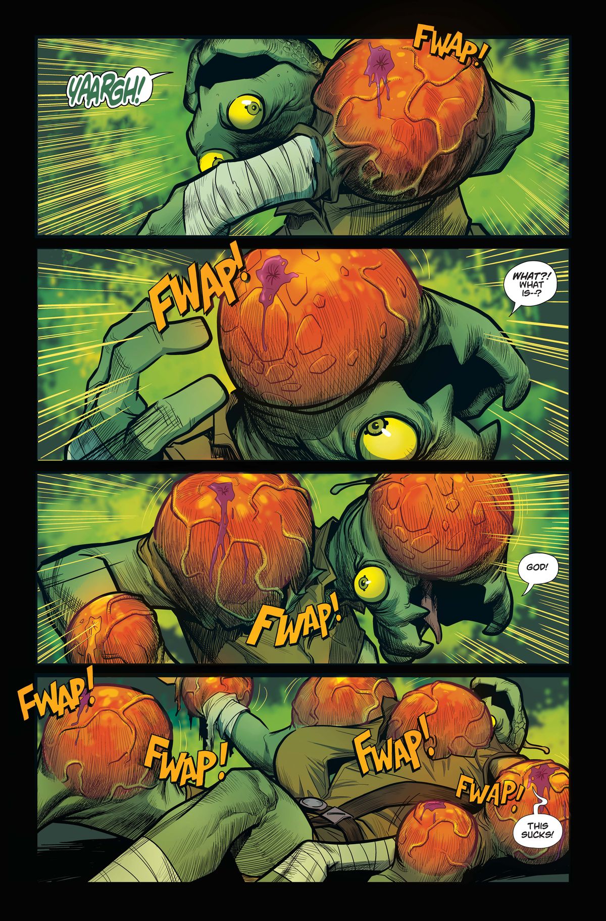Interior pages from Blood &amp; Thunder #1.