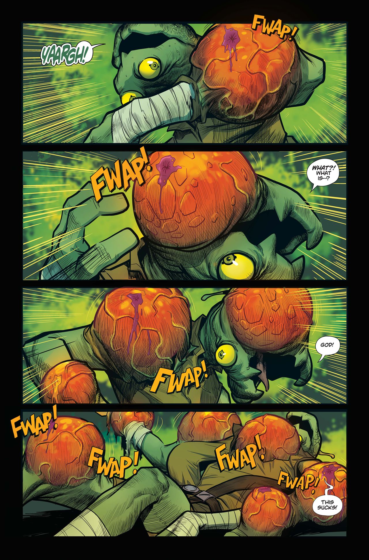 Interior pages from Blood &amp; Thunder #1.