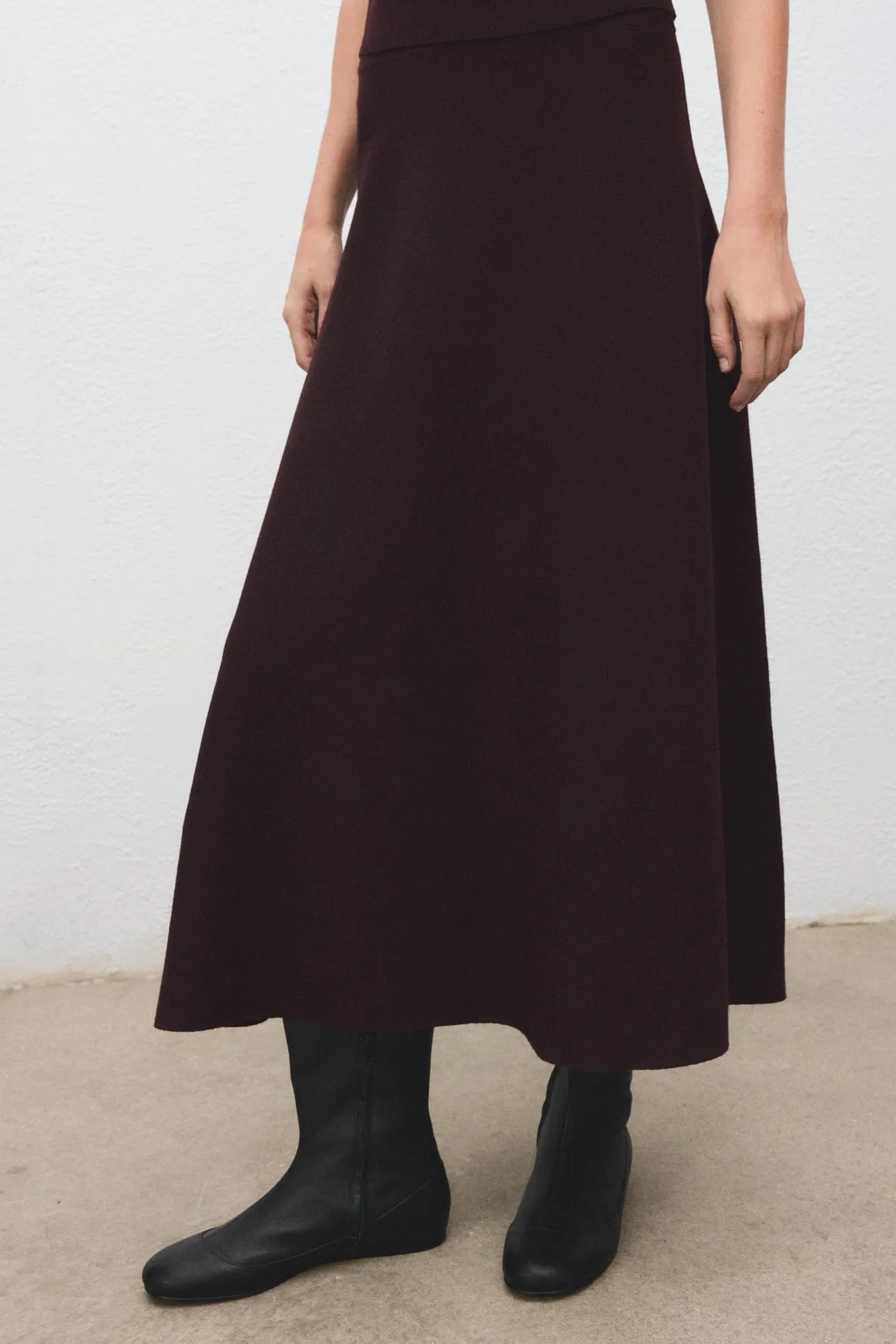 Mango, Wool-Blend Knitted Skirt 