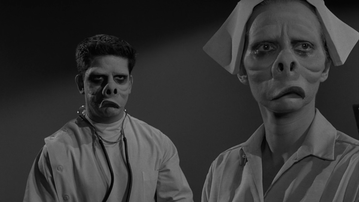 The Twilight Zone episode "Eye of the Beholder"