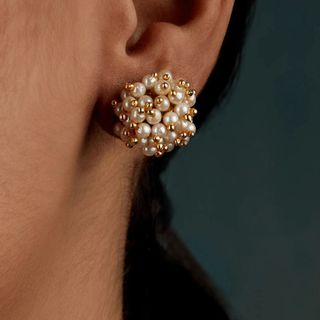 Melrosia Pearl Dot Stud Earrings