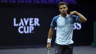Arthur Fils practices ahead of the 2023 Laver Cup live stream