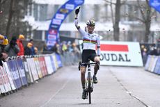 Fem van Empel celebrates win at Herentals