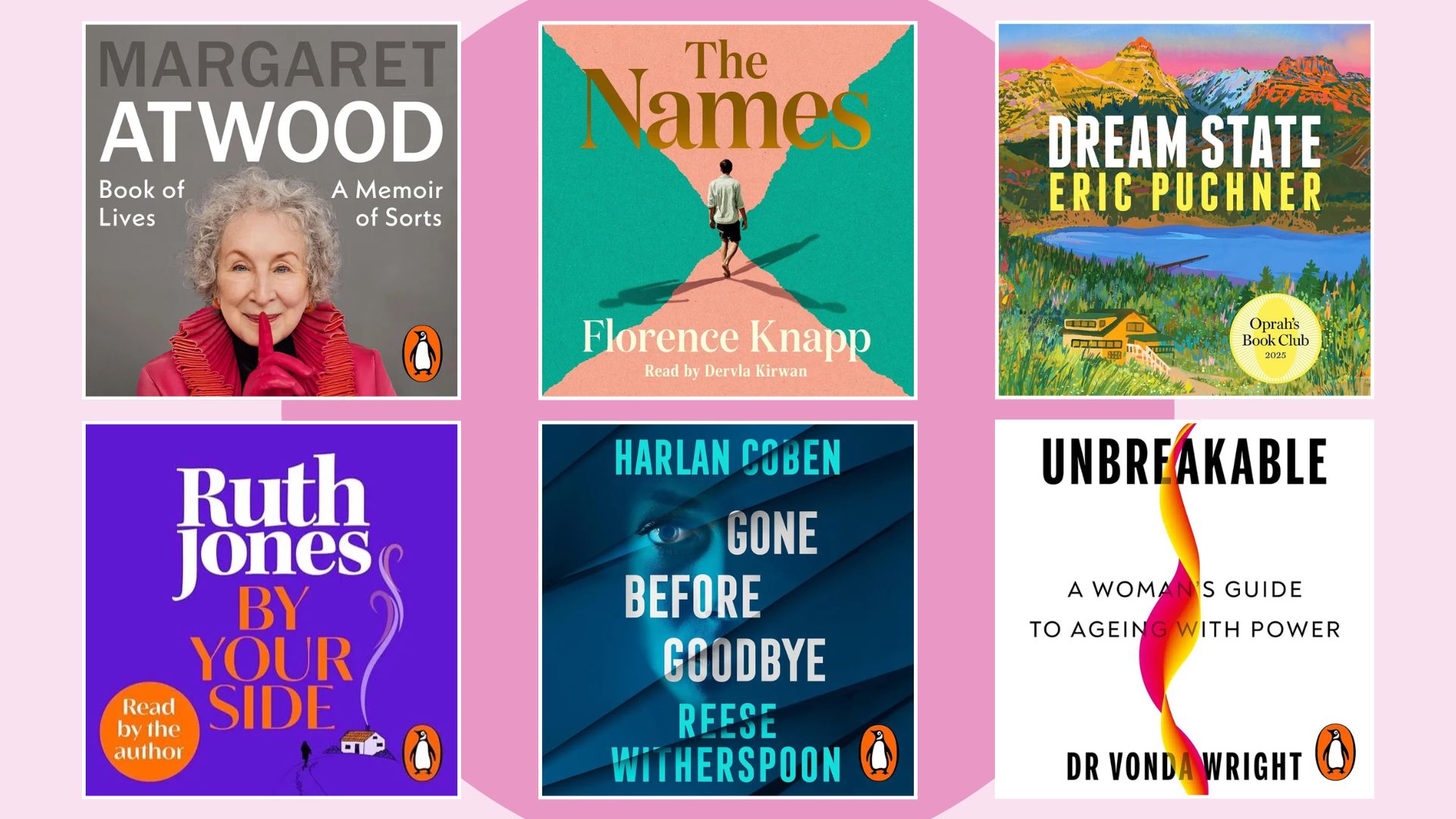 The covers of some of the best audiobooks of 2026