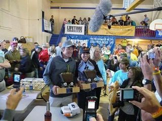 Lance Armstrong and Rebecca Rusch, Leadville 100 winners