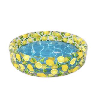A lemon patterned inflatable pool