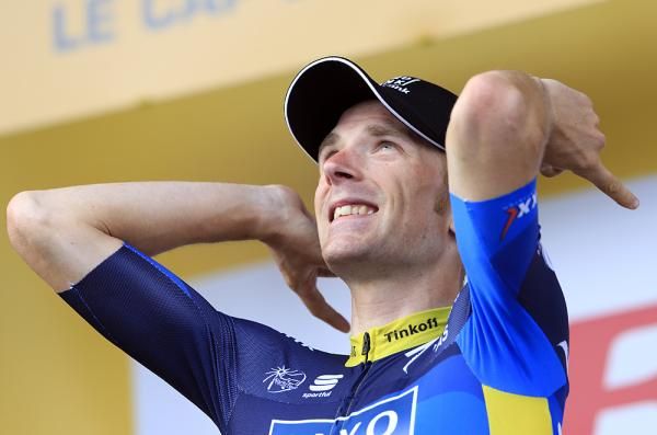 Michael M&oslash;rk&oslash;v remembered his father, who died five years ago, with the most aggressive rider award on stage 13