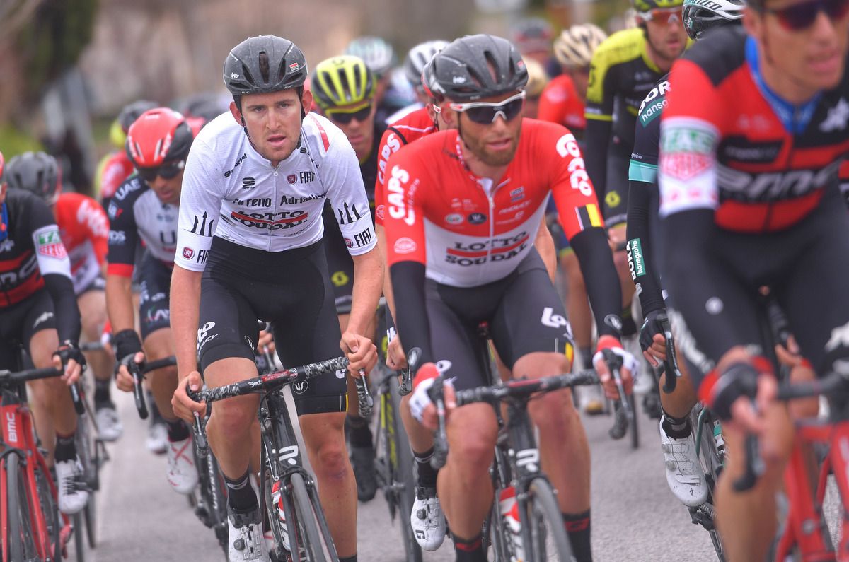 Best young rider Tiesj Benoot in the white jersey