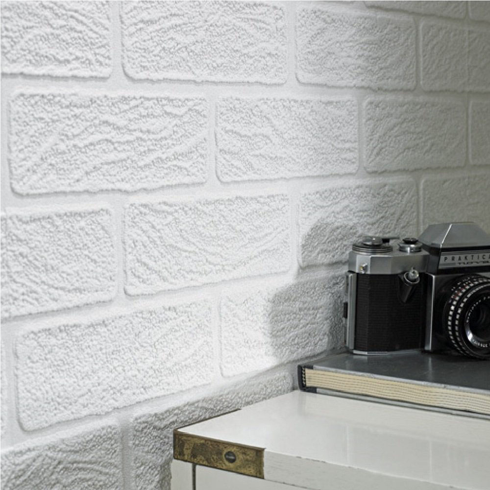 House of Fraser Graham and Brown White Brick Wallpaper