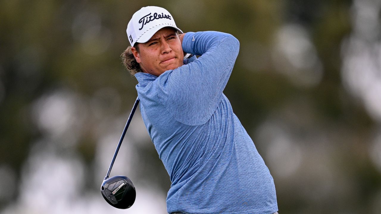 Aldrich Potgeiter takes a shot at the Farmers Insurance Open