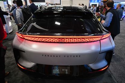 A Faraday Future FF91 electric vehicle