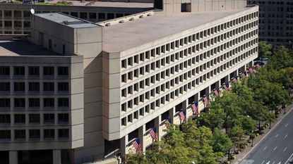 Elevated View of The J. Edgar Hoover FBI Building on Pennsylvania Avenue