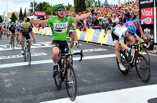 Mark Cavendish (HTC-Highroad) with another victory in the Tour de France