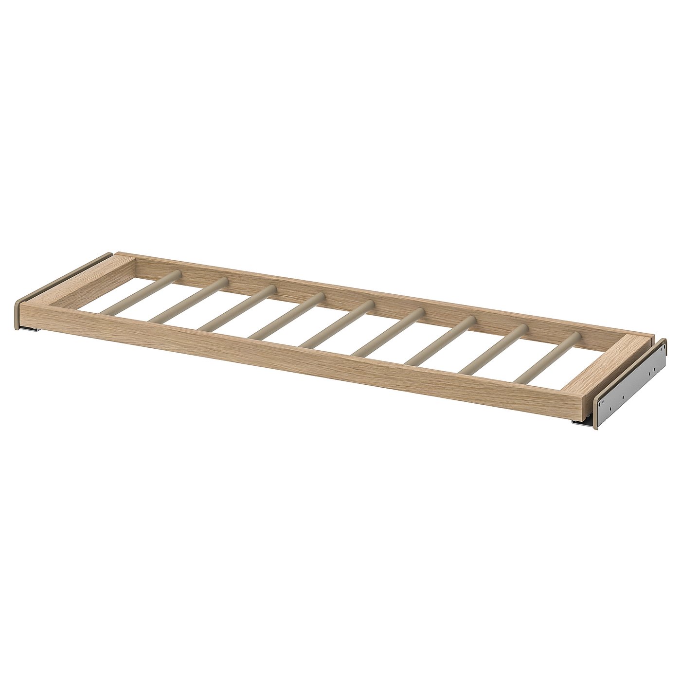 Komplement Pull-Out Trouser Hanger - White Stained Oak Effect 100x35 Cm