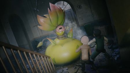 Mega Victreebel stops two people from escaping in a Pokemon Legends Z-A trailer