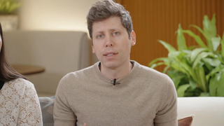 Sam Altman looking at the camera