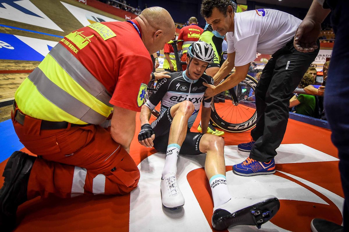 Iljo Keisse needed some time to recover from his crash