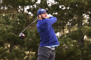 Josh Allen hits a drive at the 2023 AT&T Pebble Beach Pro-Am