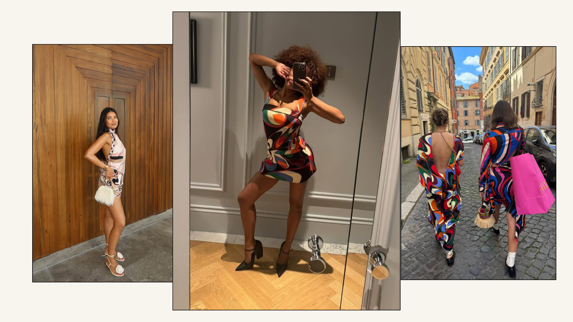 Women in Pucci outfits and dresses