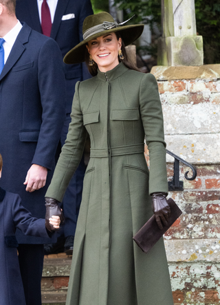 Catherine, Princess of Wales attend the Christmas Day service at Sandringham Church on December 25, 2022 in Sandringham, Norfolk