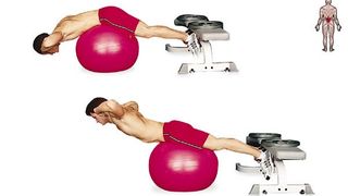 Gym ball back extension