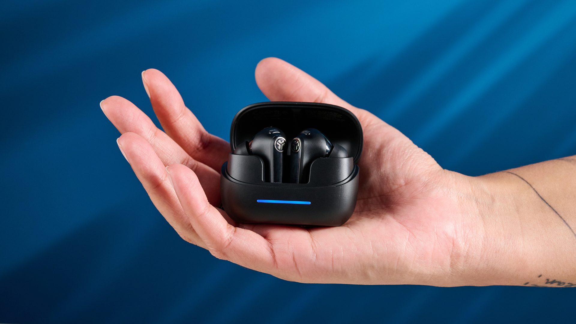 Black JLab JBuds Pods ANC Bluetooth earbuds