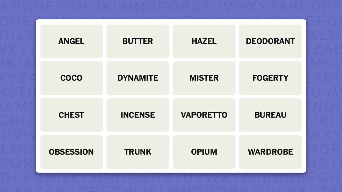 NYT Connections hints for game 1225 on a purple background