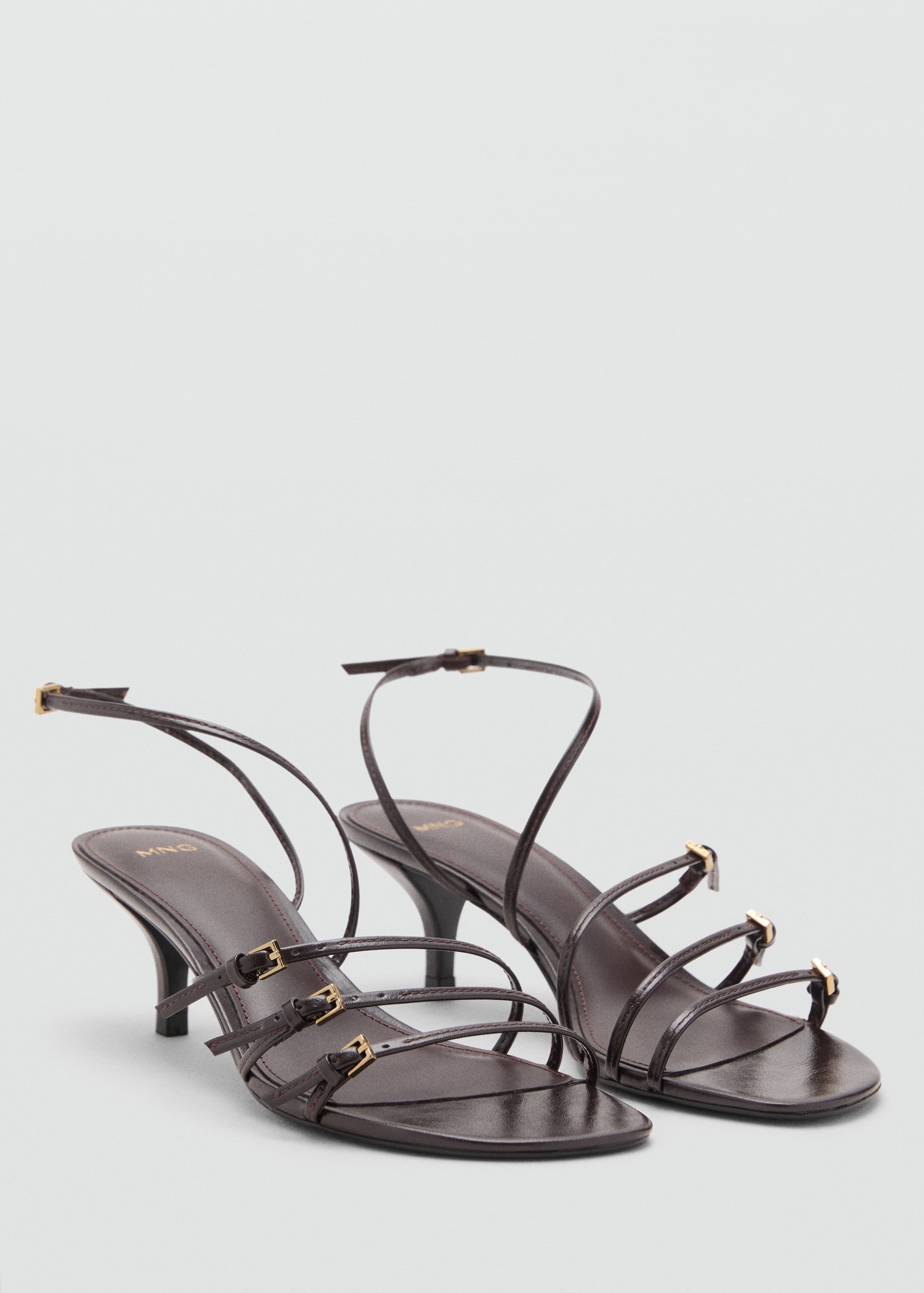 Kitten-Heel Sandals With Buckle - Women | Mango United Kingdom