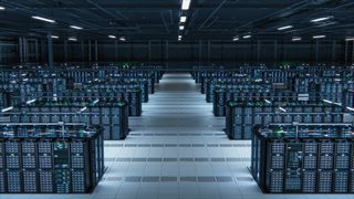 Stock image of a data center