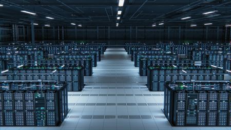 Stock image of a data center