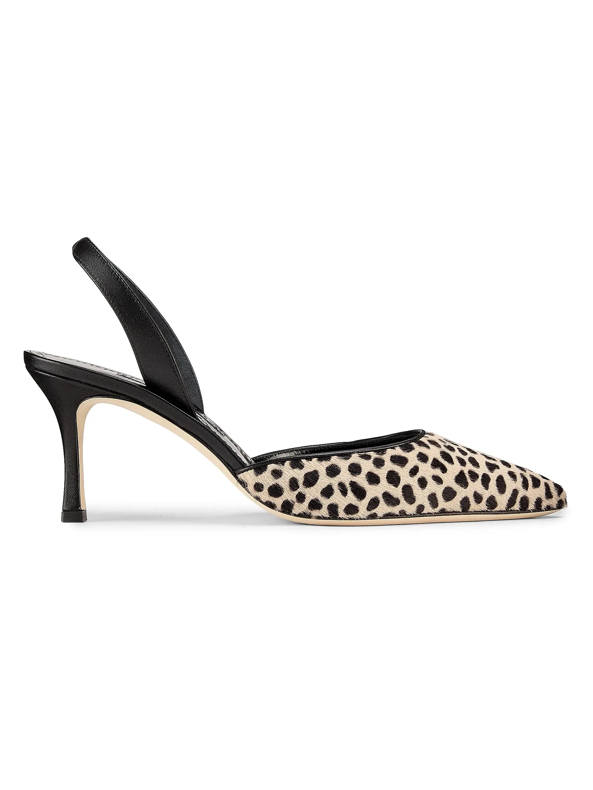 Calf Hair & Leather Slingback Pumps