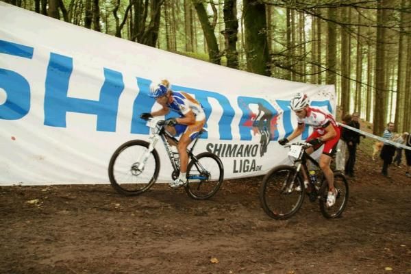 Emil Lindgren (Rabobank Jersey) leads Danish champ and series champion Klaus Nielsen