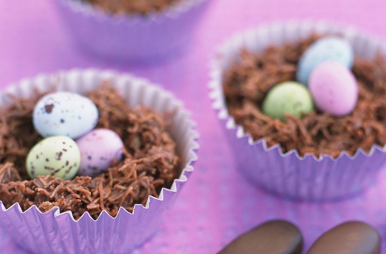 Chocolate cornflake nests