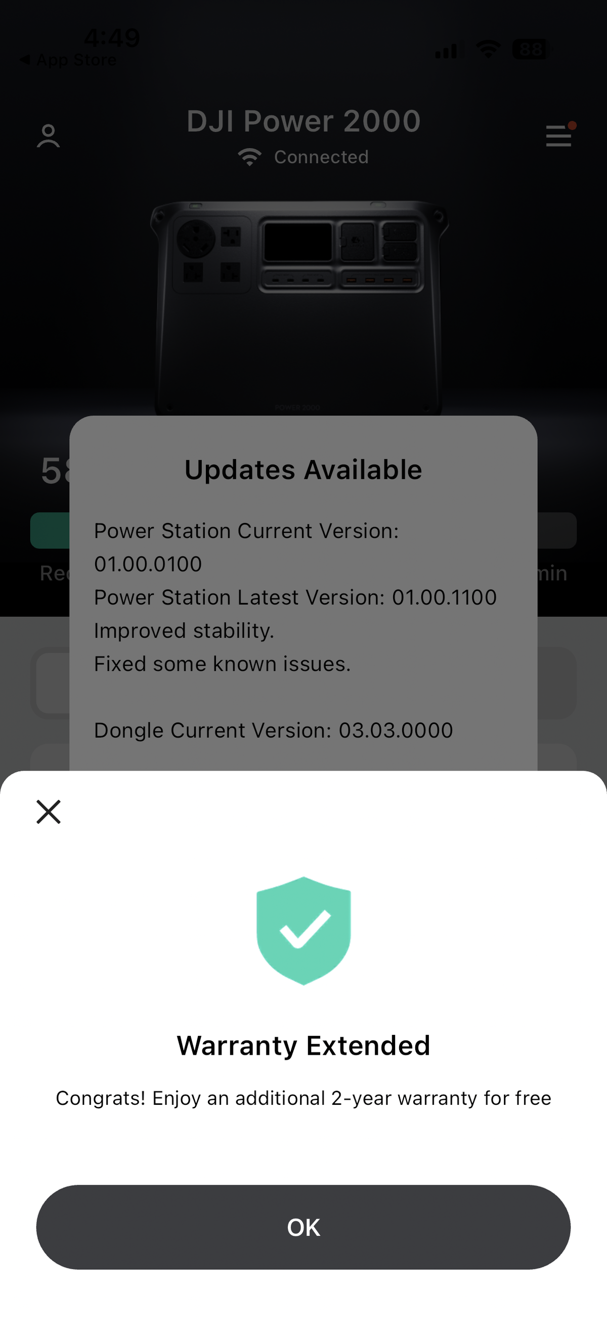 DJI Home App - Warranty Extended