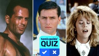 A composite image shows Bruce Willis, Tom Cruise and Meg Ryan in 80s movies, with 'Tom's Guide Quiz' overlaid