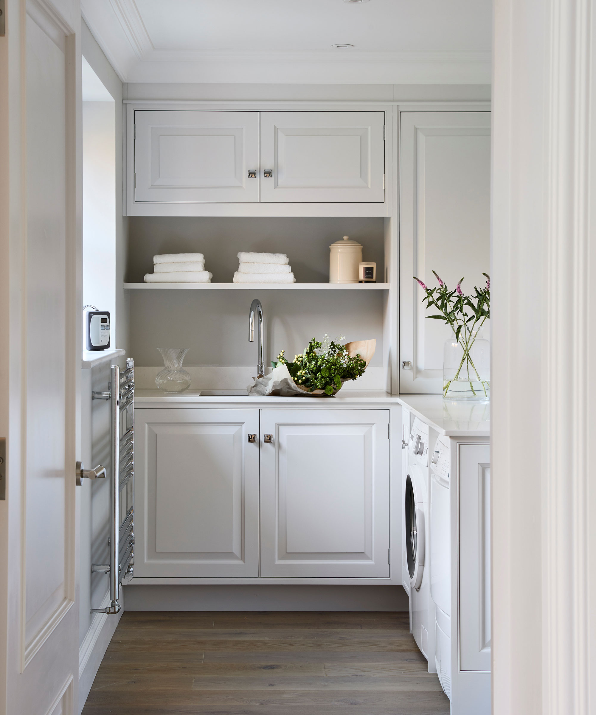 small white utility room