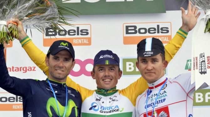 The 2014 Liege-Bastogne-Liege podium