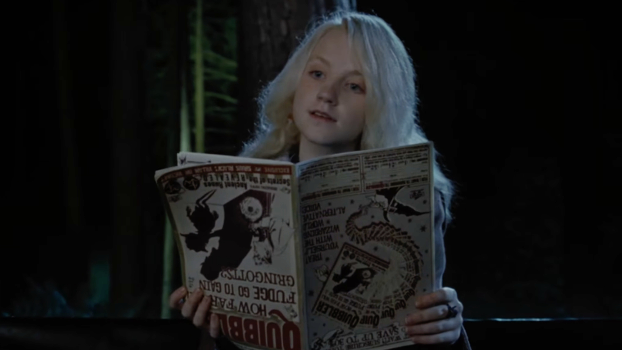 Evanna Lynch as Luna Lovegood in Harry Potter and the Order of the Phoenix.